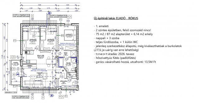Eladó téglalakás, Szegeden 89.9 M Ft, 4 szobás