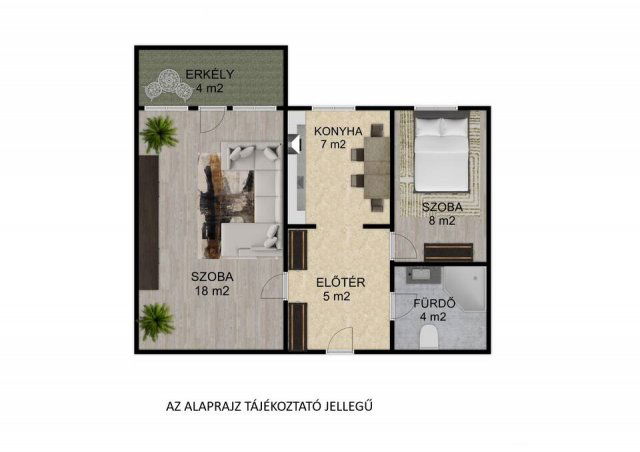 Eladó téglalakás, Gyulán 31.5 M Ft, 1+1 szobás