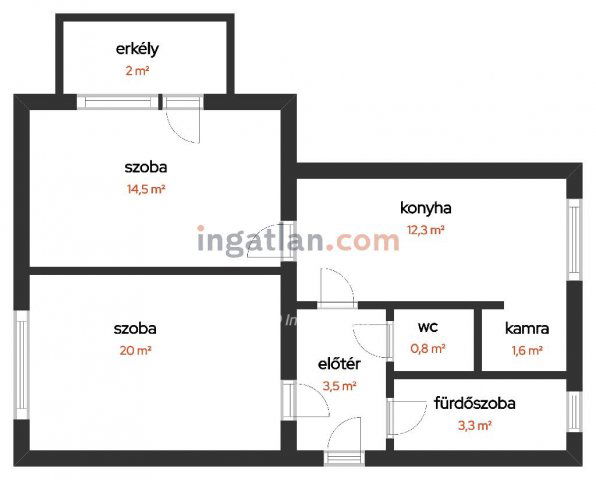 Eladó panellakás, Salgótarjánban 19.3 M Ft, 2 szobás