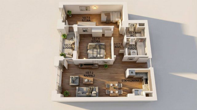 Eladó téglalakás, Budapesten, XIII. kerületben 85.89 M Ft