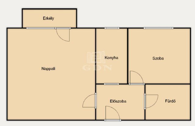 Eladó panellakás, Veszprémben 33.9 M Ft, 1+1 szobás