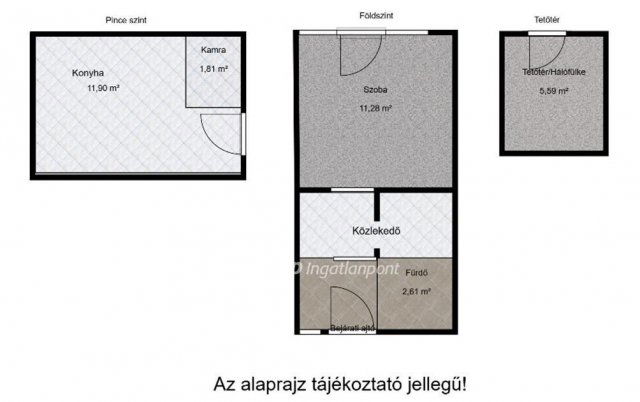 Eladó családi ház, Csemőn 16.9 M Ft, 1+1 szobás