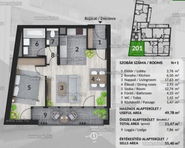 Eladó téglalakás, Budapesten, IV. kerületben 77.01 M Ft