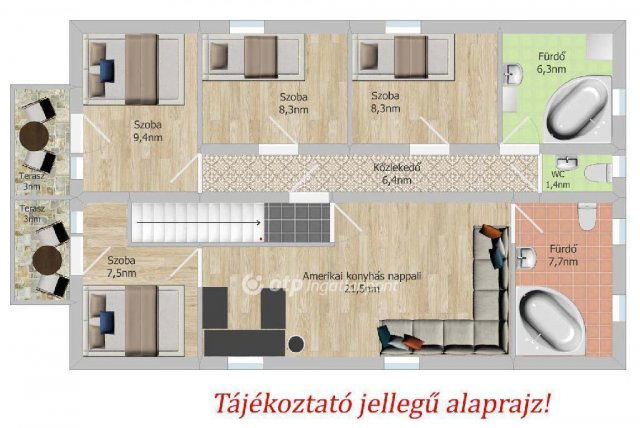 Eladó téglalakás, Gárdonyban 57.5 M Ft, 1+4 szobás