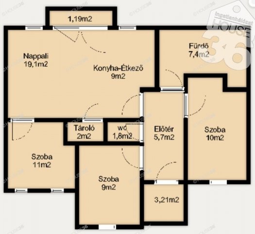 Eladó családi ház, Helvécián 72 M Ft, 4 szobás