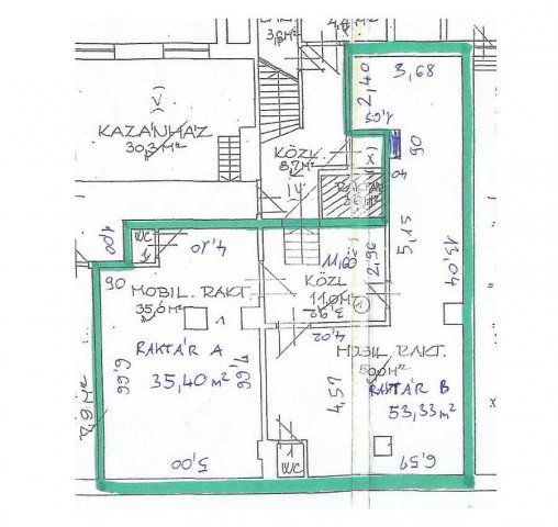 Kiadó ipari ingatlan, Budapesten, V. kerületben 80 E Ft / hó