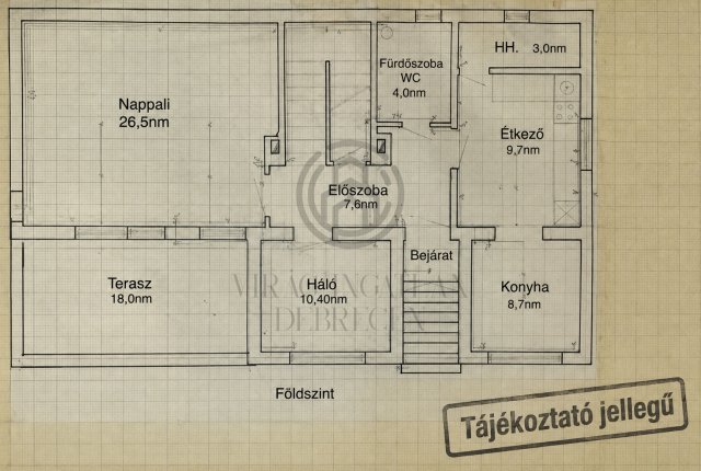 Eladó családi ház, Debrecenben 91.9 M Ft, 4 szobás