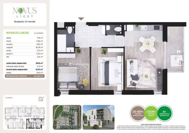 Eladó téglalakás, Budapesten, XV. kerületben, Kékszilva utcában