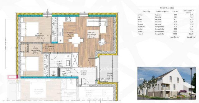 Eladó téglalakás, Hajdúszoboszlón 70.8 M Ft, 2 szobás