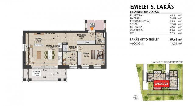 Eladó téglalakás, Debrecenben 89 M Ft, 2 szobás