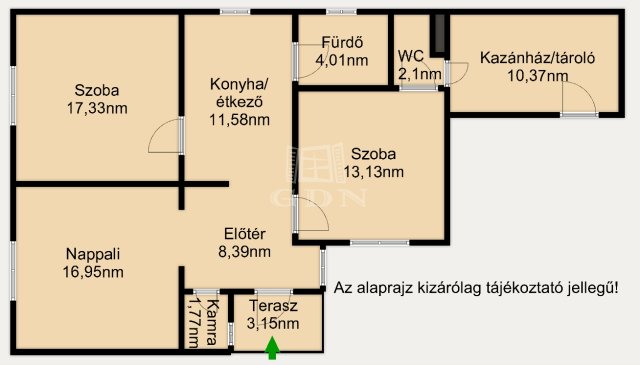 Eladó családi ház, Turán 59.99 M Ft, 2 szobás