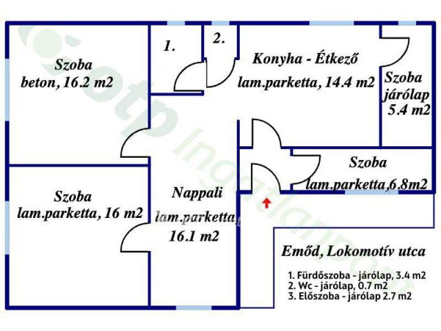 Eladó családi ház, Emődön 19.9 M Ft, 5 szobás