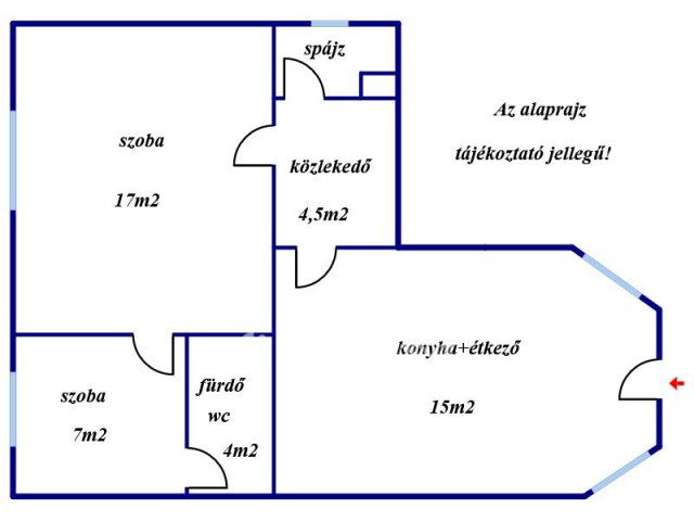 Eladó téglalakás, Gyöngyösön 28.5 M Ft, 1+1 szobás