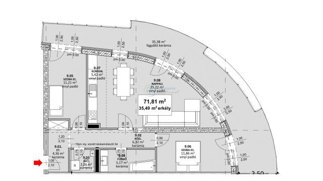 Eladó téglalakás, Szegeden 100 M Ft, 1+2 szobás