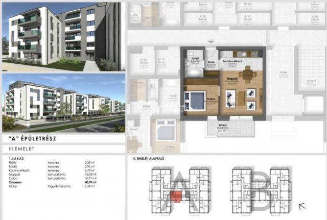 Eladó téglalakás, Szombathelyen 44.9 M Ft, 2 szobás