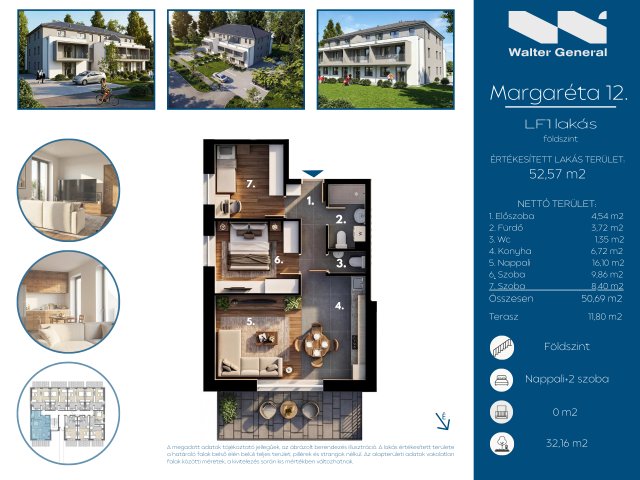 Eladó téglalakás, Hegyeshalomban 54.21 M Ft, 3 szobás