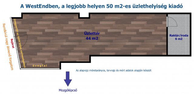 Kiadó üzlethelyiség, Budapesten, VI. kerületben 1000 E Ft / hó