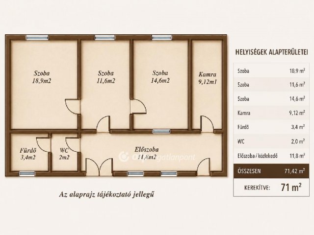 Eladó családi ház, Sápon 6.8 M Ft, 3 szobás