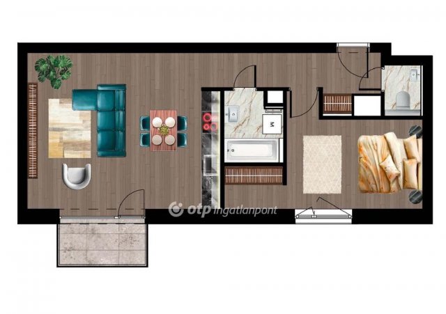 Eladó téglalakás, Dunaföldváron 65.093 M Ft, 2 szobás