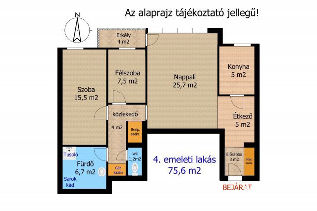 Eladó téglalakás, Győrött 89.9 M Ft, 2+1 szobás