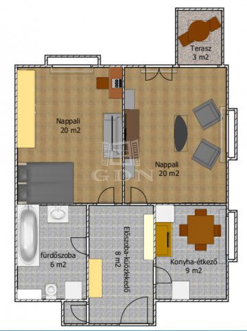 Eladó téglalakás, Budapesten, VIII. kerületben 89.3 M Ft