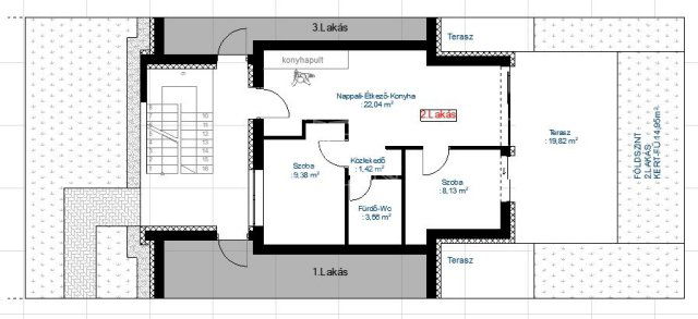 Eladó téglalakás, Siófokon 69.5 M Ft, 3 szobás