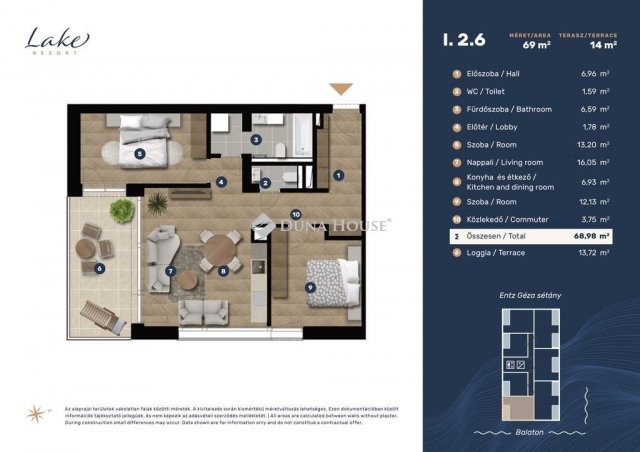 Eladó téglalakás, Keszthelyen 99.9 M Ft, 3 szobás