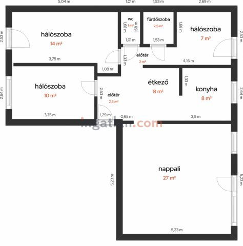 Eladó téglalakás, Budapesten, XIII. kerületben 98.5 M Ft