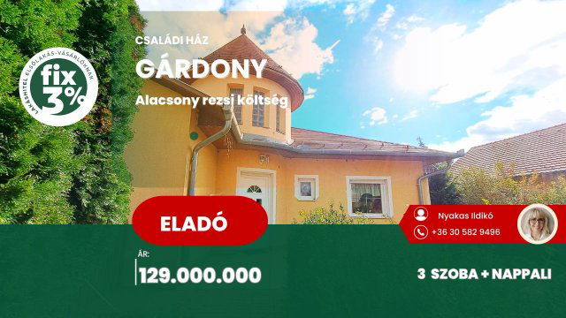 Eladó családi ház, Gárdonyban 129 M Ft, 4 szobás