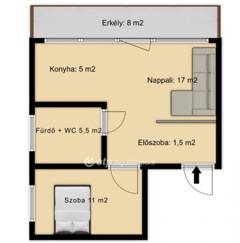 Eladó téglalakás, Szigetszentmiklóson 65 M Ft, 2 szobás