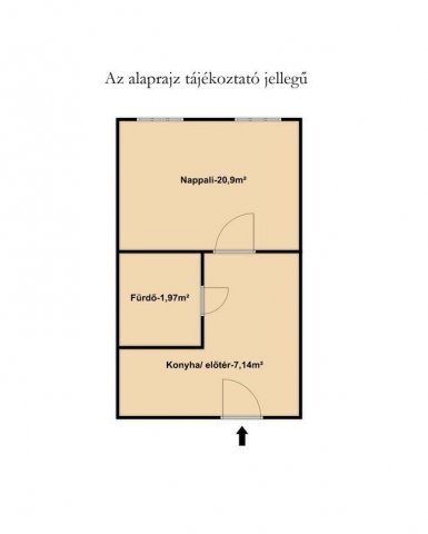 Eladó téglalakás, Budapesten, VIII. kerületben 49 M Ft, 1 szobás