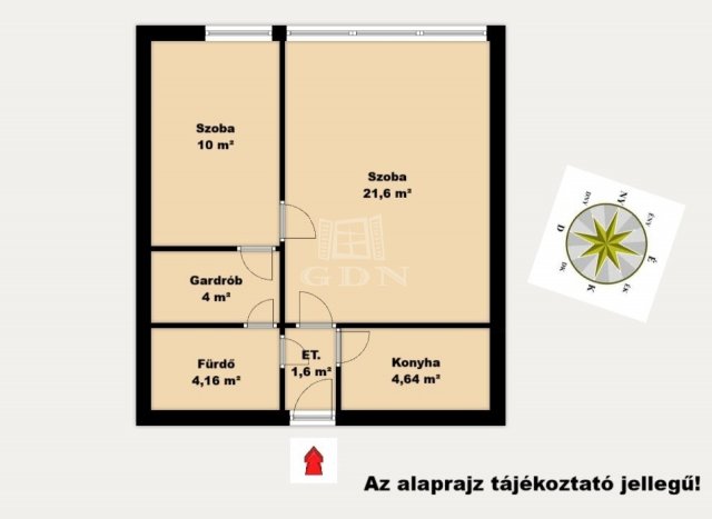 Eladó panellakás, Budapesten, XIV. kerületben 55 M Ft, 2 szobás