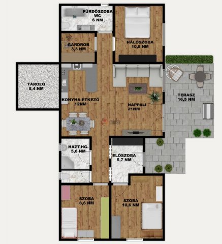 Eladó ikerház, Iszkaszentgyörgyön 81.9 M Ft, 4 szobás