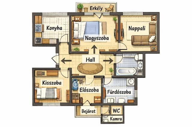 Eladó téglalakás, Budapesten, VIII. kerületben 121 M Ft