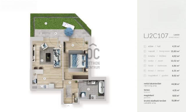 Eladó téglalakás, Budapesten, XIII. kerületben 88.99 M Ft