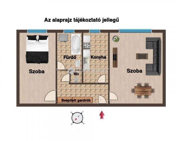 Eladó téglalakás, Budapesten, XIV. kerületben 69 M Ft, 2 szobás