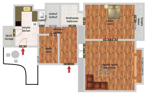 Kiadó téglalakás, albérlet, Budapesten, V. kerületben