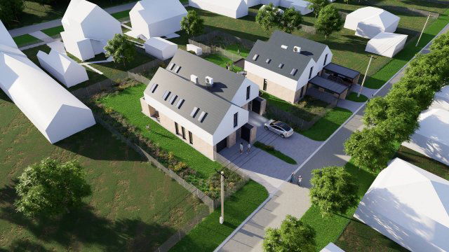 Eladó ikerház, Kecskéden 119.9 M Ft, 4 szobás