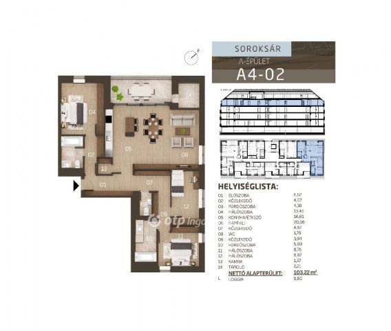 Eladó téglalakás, Budapesten, XXIII. kerületben 123.46 M Ft