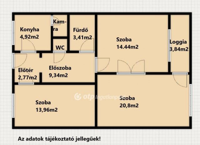 Eladó téglalakás, Kaposváron 52.5 M Ft, 3 szobás