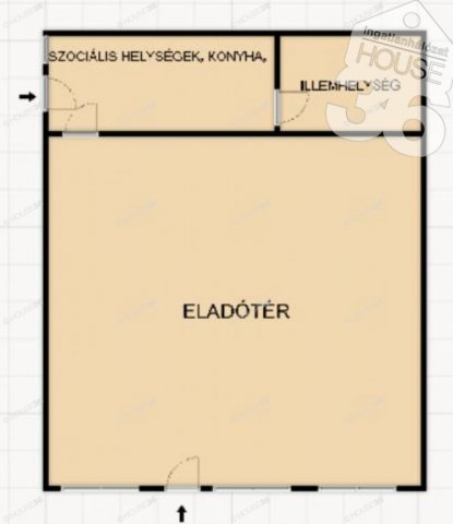 Eladó üzlethelyiség, Kecskeméten 160 M Ft, 2 szobás