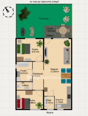 Eladó téglalakás, Mosonmagyaróváron 72.5 M Ft, 3 szobás