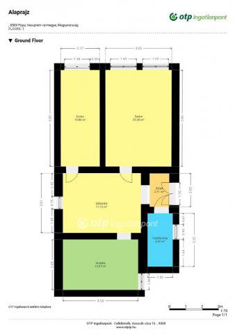 Eladó családi ház, Pápán 24.19 M Ft, 2 szobás