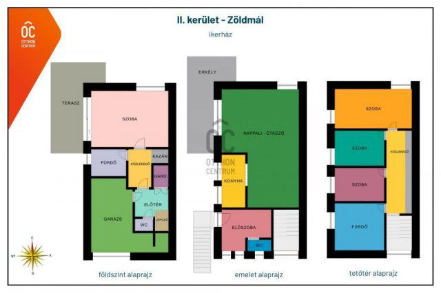 Eladó ikerház, Budapesten, II. kerületben 319.9 M Ft, 5 szobás