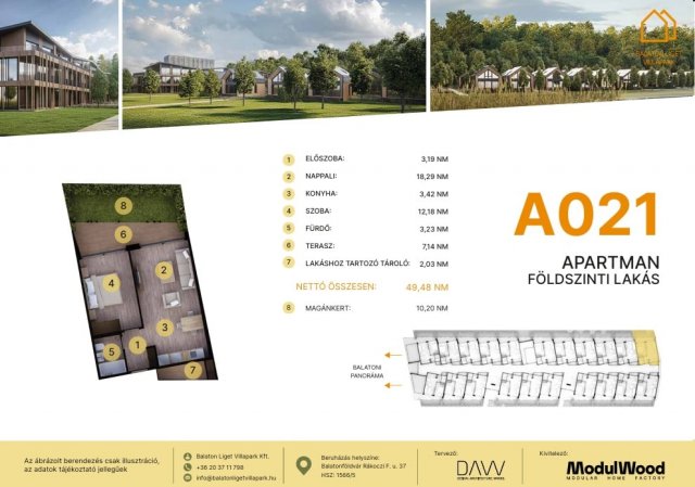 Eladó téglalakás, Balatonföldváron, Rákóczi Ferenc utcában