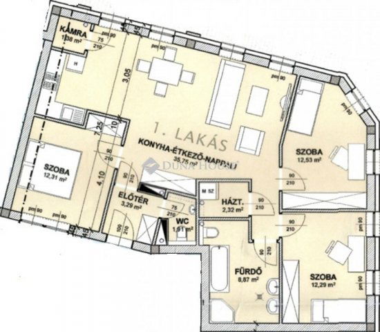 Eladó téglalakás, Kecskeméten 109 M Ft, 4 szobás