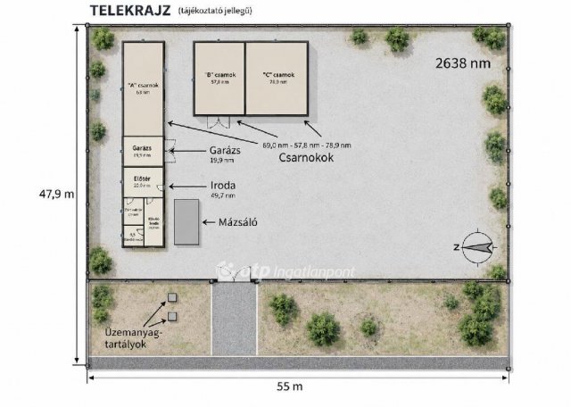 Eladó ipari ingatlan, Tóalmáson 34.9 M Ft / költözzbe.hu