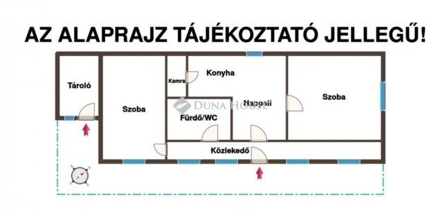 Eladó családi ház, Ercsiben 47.7 M Ft, 3 szobás