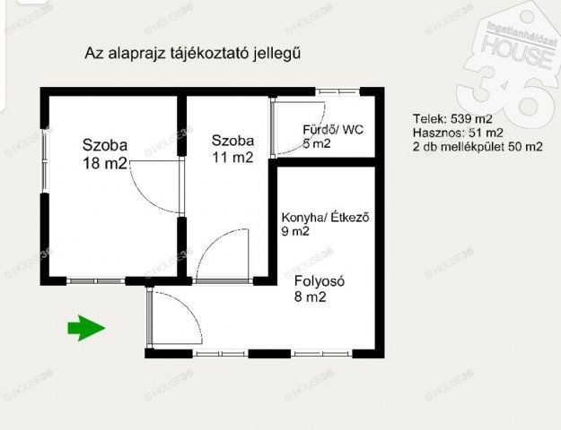 Eladó családi ház, Nagykőrösön 19.8 M Ft, 2 szobás