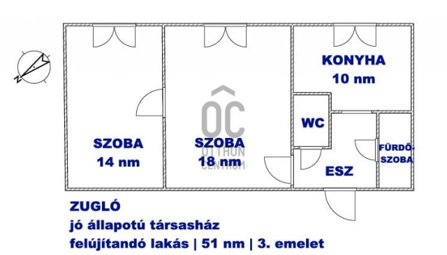 Eladó téglalakás, Budapesten, XIV. kerületben 56.9 M Ft